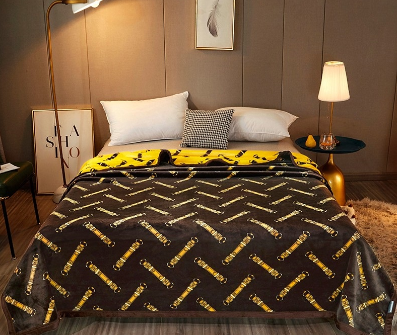 金年会大牌风皮带云毯（咖啡）